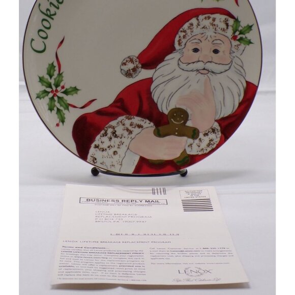 Lenox American by Design Holiday "Cookies for Santa" Porcelain 9" Plate NIB - Picture 4 of 8